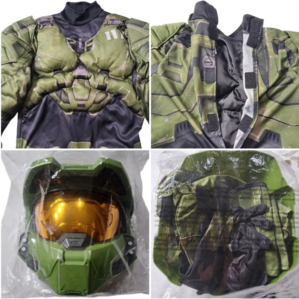 HALO DISGUISE SMALL 4-6 MASTER CHEIF DELUXE CHILD COSTUME PARTY
